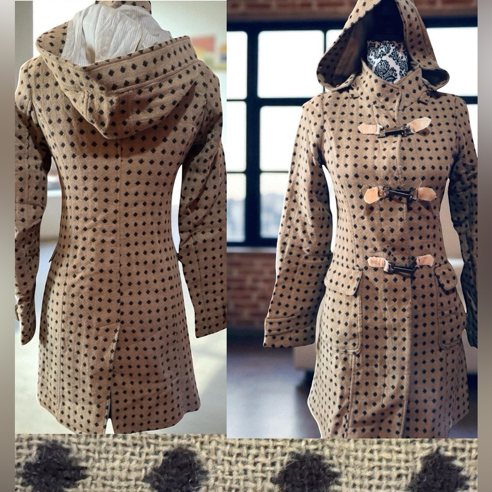 Sportsgirl Vintage Wool Blend Trench Coat. Size 6.